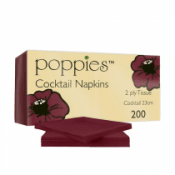 Napkin Cocktail Bordeaux 24cm/2ply x2000