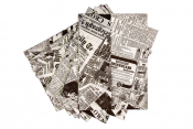 Greaseproof Paper White Newspaper Print 35 x 25cm x1000