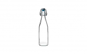 Flip Top Ceramic Bottle Blue 50cl [17.5oz]