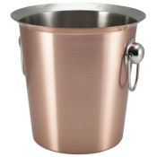 Copper Plated Wine Bucket With Ring Handles