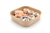 Salad Bowl Square Kraft 1000ml x300