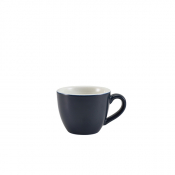 Porcelain Matt Blue Bowl Shaped Cup 9cl/ 3oz