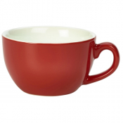 Porcelain Red Bowl Shaped Cup 17.5cl/ 6oz