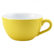 Porcelain Yellow Bowl Shaped Cup 17.5cl/ 6oz