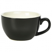 Porcelain Black Bowl Shaped Cup 25cl/ 8.75oz