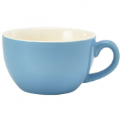 Porcelain Blue Bowl Shaped Cup 25cl/ 8.75oz