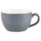 Porcelain Grey Bowl Shaped Cup 25cl/ 8.75oz