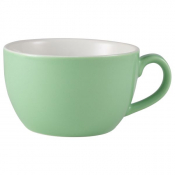 Porcelain Green Bowl Shaped Cup 25cl/ 8.75oz