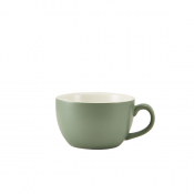 Porcelain Matt Sage Bowl Shaped Cup 25cl/ 8.75oz