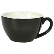 Porcelain Black Bowl Shaped Cup 34cl/ 12oz