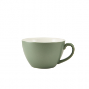 Porcelain Matt Sage Bowl Shaped Cup 34cl/ 12oz