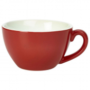 Porcelain Red Bowl Shaped Cup 34cl/ 12oz