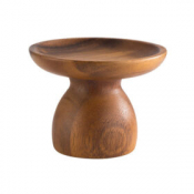 Acacia Wood Cake Stand 9.5cm / 3.7?, height 7cm / 2.8?