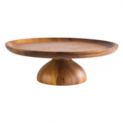 Acacia Wood Cake Stand 38.5cm / 15.2? , height 8cm / 3.2?