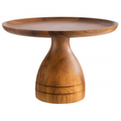 Acacia Wood Cake Stand 24cm / 9.4?, height 16cm / 6.3?