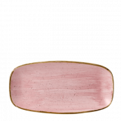 Churchill Stonecast Petal Pink Chefs Oblong Plate 13 7/8X7 3/8inch