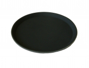 Non-Slip Round Tray Black 16inch