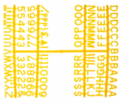 1/2inch Letter Set (660 characters) Yellow