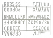 3/4inch Letter Set (540 characters) White