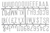 1 1/4inch Letter Set (390 characters) White