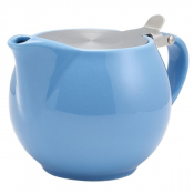 Porcelain Blue Teapot with St/ St Lid & Infuser 50cl/ 17.6oz