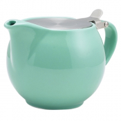 Porcelain Green Teapot with St/ St Lid & Infuser 50cl/ 17.6oz
