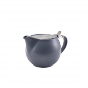 Porcelain Matt Grey Teapot with St/St Lid & Infuser 50cl/ 17.6oz