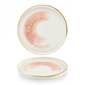 Homespun Accents Coral Walled Plate 8.25inch