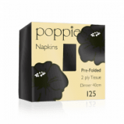 Napkin Black 40cm/2ply 8 Fold x2000