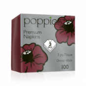 Napkin Bordeaux 40cm/3ply 8 Fold x1000