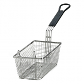 Rectangular Fryer Basket Nickel Plated Mesh with Black Handle 57x13.5x10cm