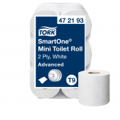 Tork SmartOne Mini Toilet Tissue T9 2ply 8x13.4cm (620 Sheets) x12