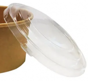 PP Lid for Salad Bowl Round Kraft 1300ml x300