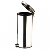 Pedal Bin Round Stainless Steel Mirror 30L