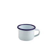 Enamel Mug White With Blue Rim 12cl/ 4.2oz