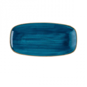 Stonecast Java Blue Chefs Oblong Plate 13 7/8X7 3/8inch
