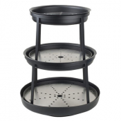 Black Metal 3 Tier Seafood Stand 31cm x 39.4cm (12 1/4inch x 15 1/2inch)