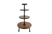Creations Chestnut 3-Tier Stand with Legs 35.6cm x 66cm (14 x 26inch)