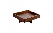 Ananti Walnut Square Box 18cm in 4cm Stand