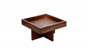 Ananti Walnut Square Box 18cm in 8cm Stand