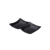 Zen Black 2 Compartment Tray 8.5 x 2.5cm (3 3/8 x 1inch)