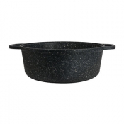Folio Black Induction Buffet Pot & Lid 37.5 x 28 x 11.4cm 561.cl (14 3/4 x 11 3/4 x 4 1/2inch 190oz)