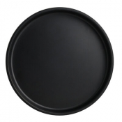 Cali Black Stack Melamine Plate 15.9 x 2.2cm (6 1/4 x 7/8inch)