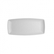 Cali White Rectangular Melamine Plate 24.1 x 11 x 2.5cm (9 1/2 x 4 1/3 x 1inch)