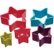 KitchenCraft Colourworks Star Shaped Cookie Cutters 5 Piece