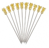 Pineapple Garnish Pick Gold Plated (Pack 10)