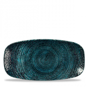 Homespun Chroma Blue Chefs Oblong Plate 11 3/4X6inch