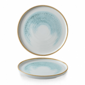 Homespun Accents Aquamarine Walled Plate 10 2/8inch