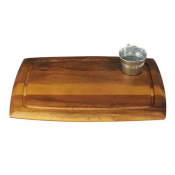 Acacia Wooden Serving Board Small Circular Recess
