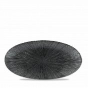 Churchill Studio Prints Agano Black Oval Chefs Plate 11 4/5X5 3/4inch